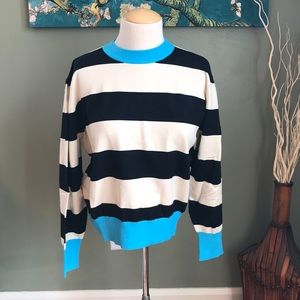 Codexmode Stripe Print Crew Neck Long Sleeve NWT